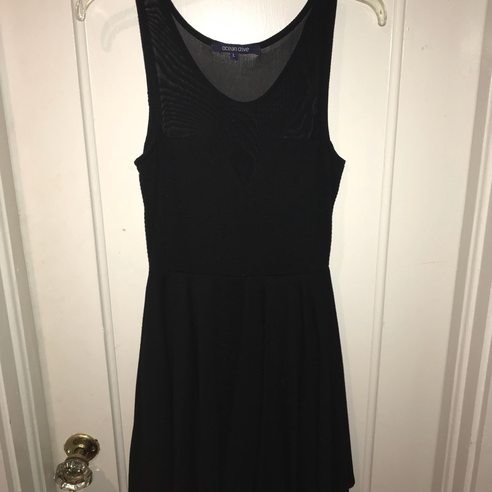 Black mesh dress